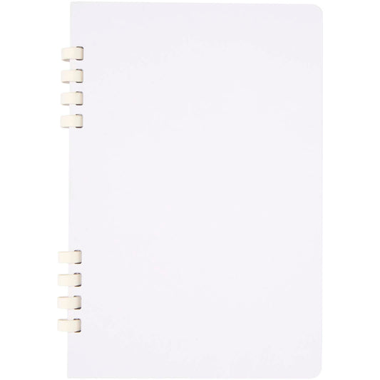Blocco note a spirale formato A5 con copertina rigida in materiale riciclato certificato RCS Fil personalizzato con logo - Pubblienne