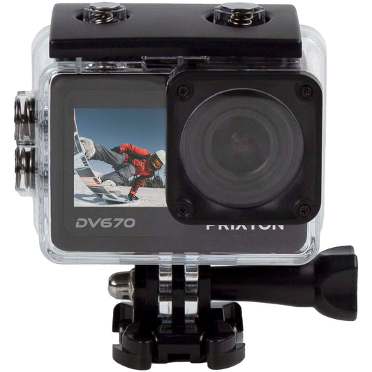 Action camera a doppio schermo da 4K Prixton DV670 personalizzato con logo - Pubblienne