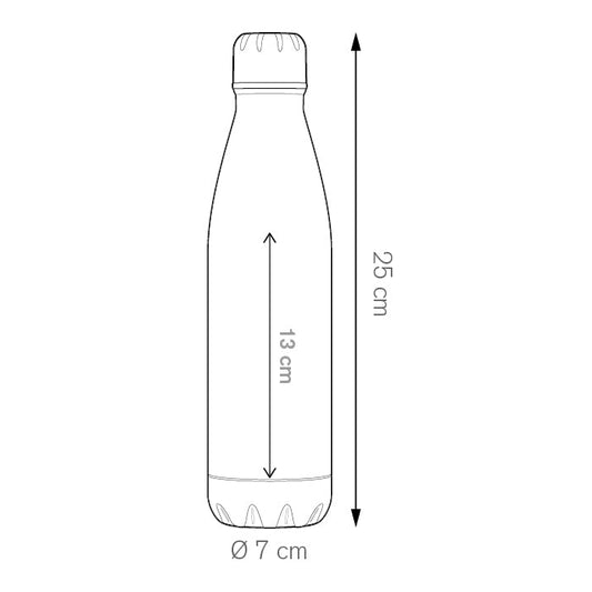 STEEL MAT BOTTLE 500 personalizzato con logo - Pubblienne