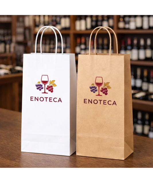 Shopper portabottiglie in carta