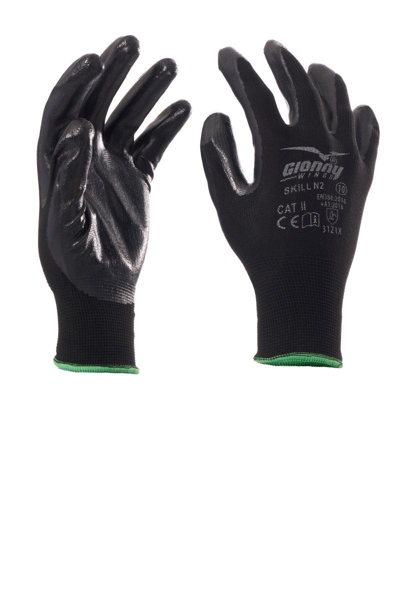 SKILL N2 GUANTO SPALMATO IN NITRILE POLSINO IN MAGLIA PAYPER personalizzato con logo - Pubblienne