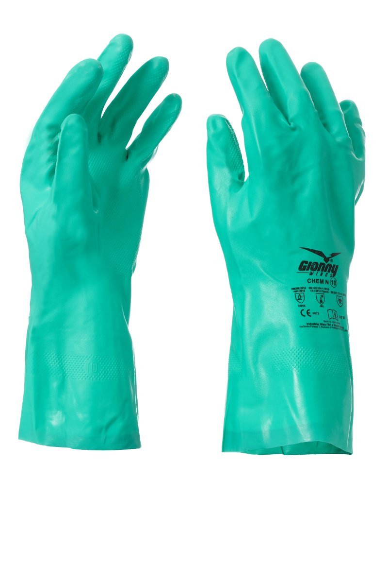 CHEM N GUANTO IN NITRILE NON SUPPORTATO CON INTERNO PAYPER personalizzato con logo - Pubblienne