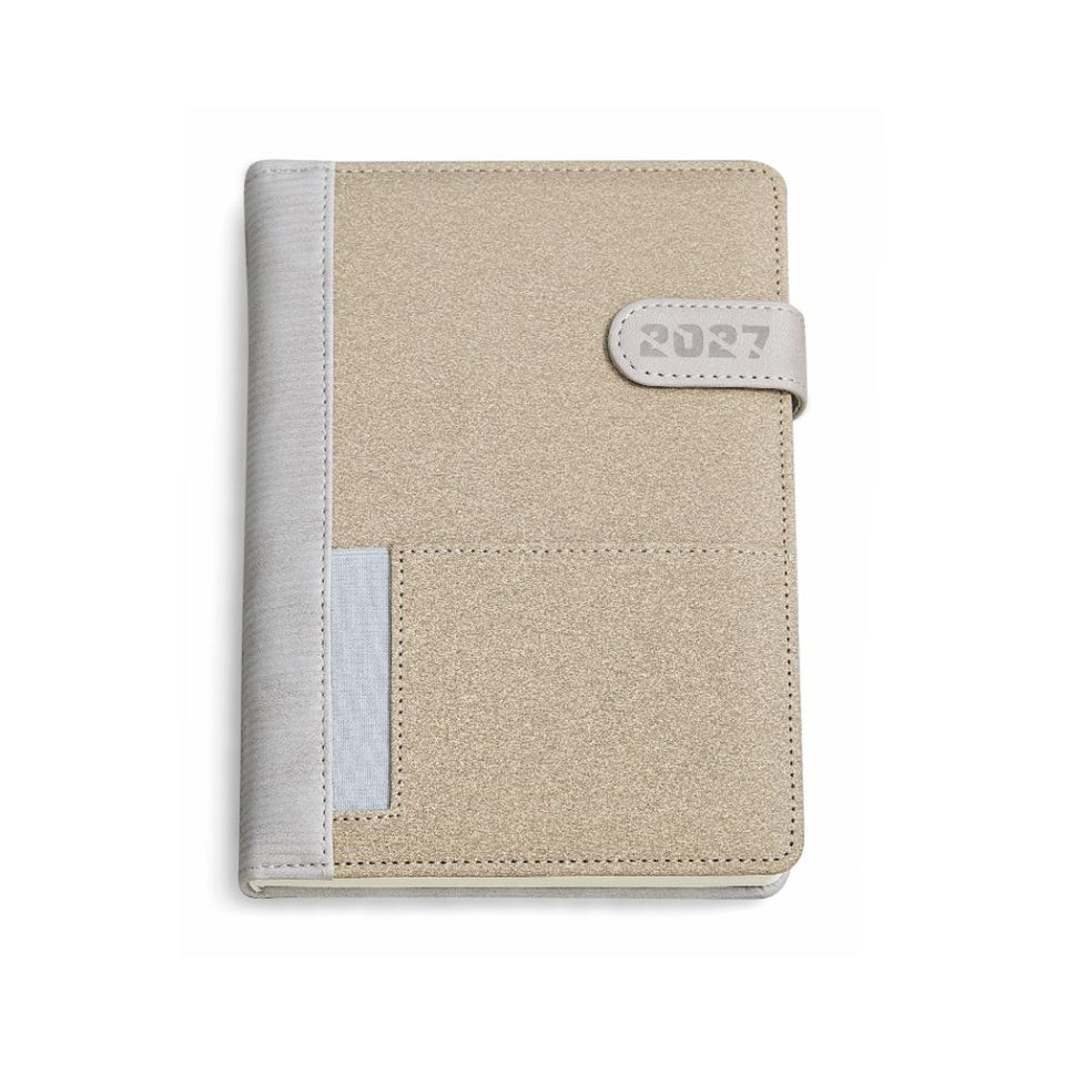 0313 - Agenda Giornaliera in PU Termovirante cm 15x21 Sabbia - Pubblienne