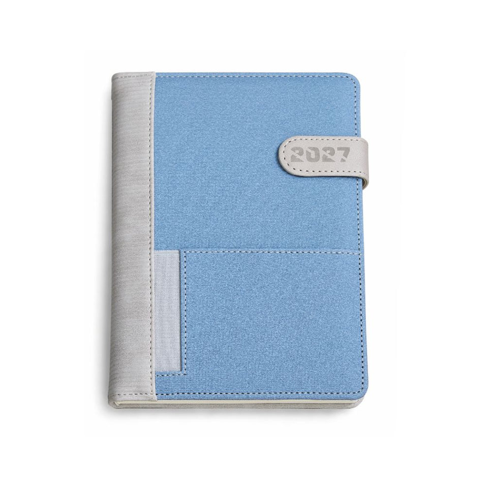 0313 - Agenda Giornaliera in PU Termovirante cm 15x21 Sky Blu - Pubblienne
