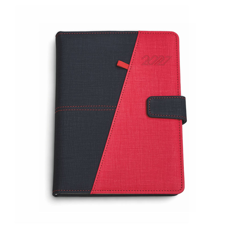 0317 - Agenda Giornaliera in PU Termovirante cm 15x21 Rosso - Pubblienne