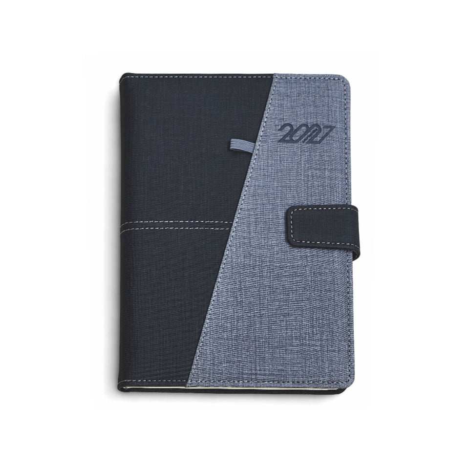 0317 - Agenda Giornaliera in PU Termovirante cm 15x21 Blu - Pubblienne
