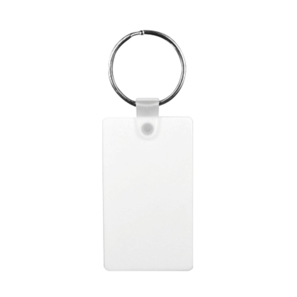 0796 Rettangolo - Portachiavi Rettangolo In Pbt Per Stampa Sublimatica personalizzato con logo - Pubblienne