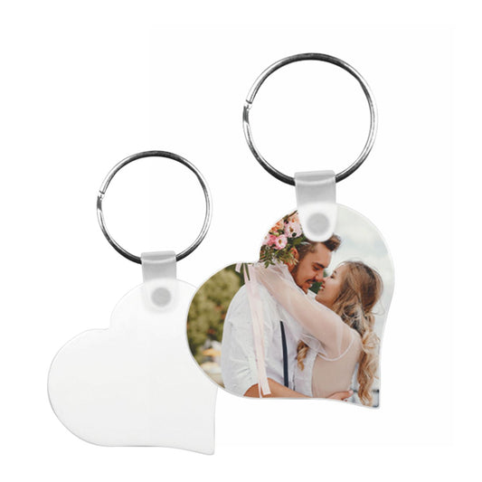 0798 Cuore - Portachiavi Cuore In Pbt Per Stampa Sublimatica personalizzato con logo - Pubblienne