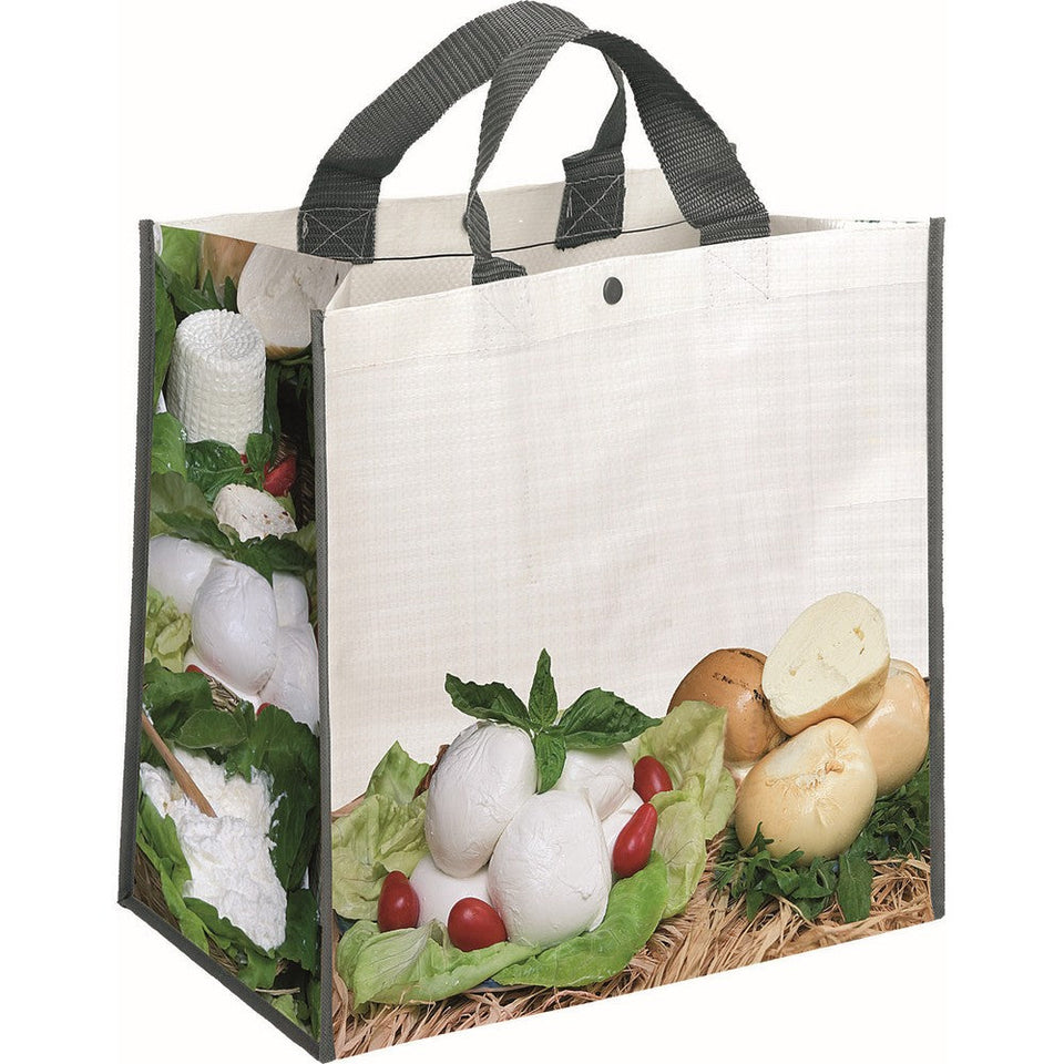 0973 Mileko -Borsa Shopping Formaggi Dimensioni cm.35x35x22 personalizzato con logo - Pubblienne
