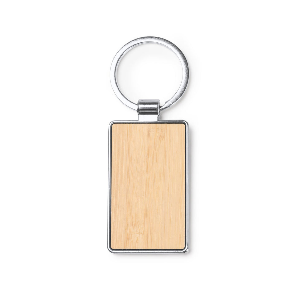0662 Deny - Portachiavi In Bamboo personalizzato con logo - Pubblienne