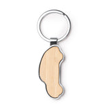 0664 Cary - Portachiavi In Bamboo personalizzato con logo - Pubblienne