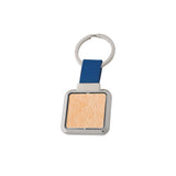 0702 Cuad wood -  Portachiavi girevole personalizzato con logo - Pubblienne