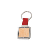 0702 Cuad wood -  Portachiavi girevole personalizzato con logo - Pubblienne