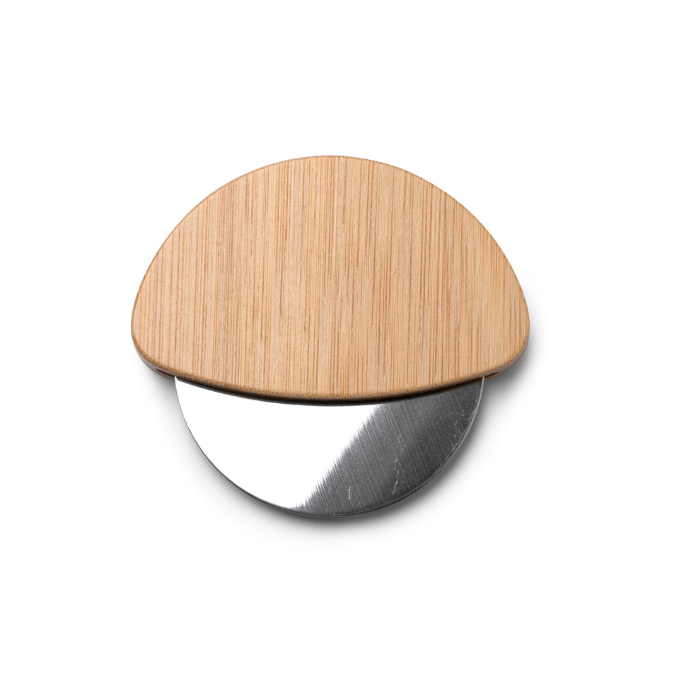 0742 Rolly - Tagliapizza In Bamboo personalizzato con logo - Pubblienne