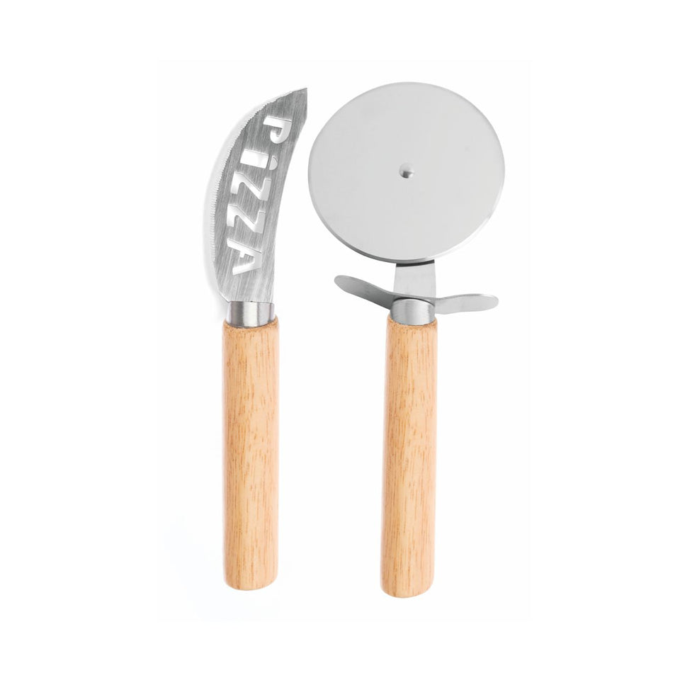 0750 Creusa - Set Taglia Pizza In Bamboo personalizzato con logo - Pubblienne