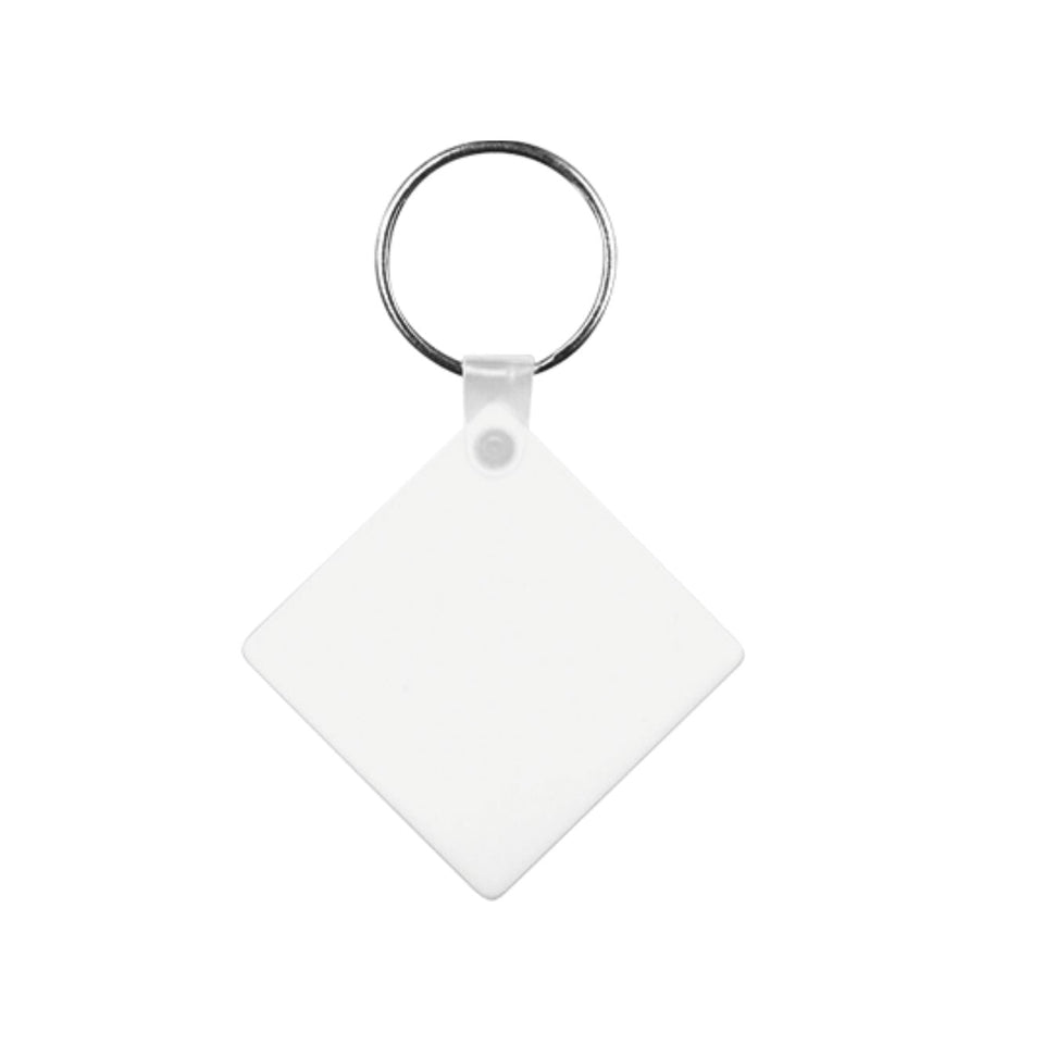 0787 Portachiavi Quadrato in PBT per stampa sublimatica personalizzato con logo - Pubblienne