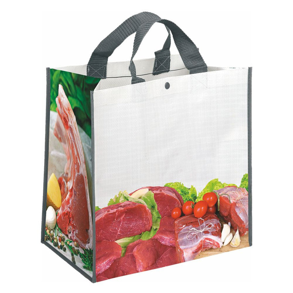 0962 Meso - Borsa Shopping Carne Dimensioni cm.35x35x22 personalizzato con logo - Pubblienne