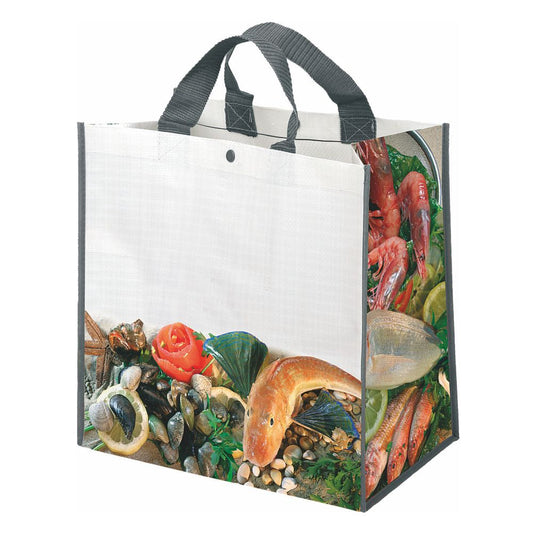 0966 Psarl - Borsa Shopping Pesce Dimensioni cm.35x35x22 personalizzato con logo - Pubblienne