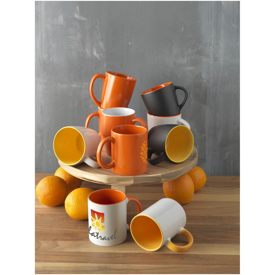 Tazza in ceramica Santos da 330 ml personalizzato con logo - Pubblienne