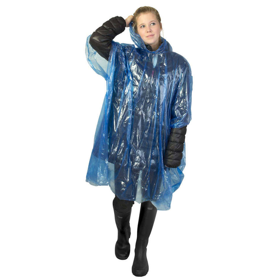 Poncho impermeabile monouso Ziva con custodia personalizzato con logo - Pubblienne