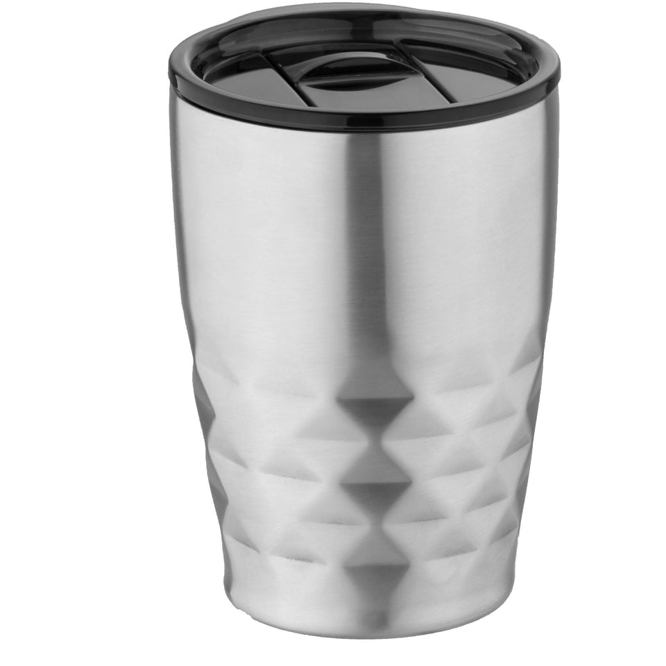 Bicchiere termico con isolamento sottovuoto Geo da 350 ml personalizzato con logo - Pubblienne