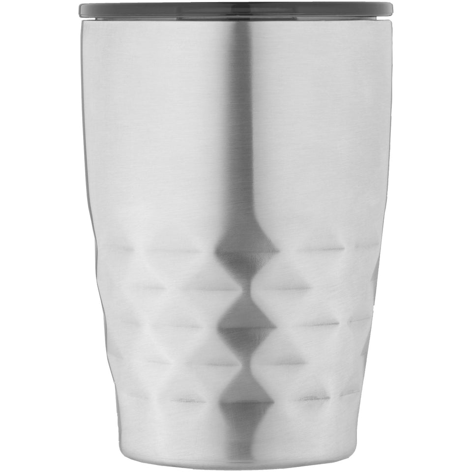 Bicchiere termico con isolamento sottovuoto Geo da 350 ml personalizzato con logo - Pubblienne