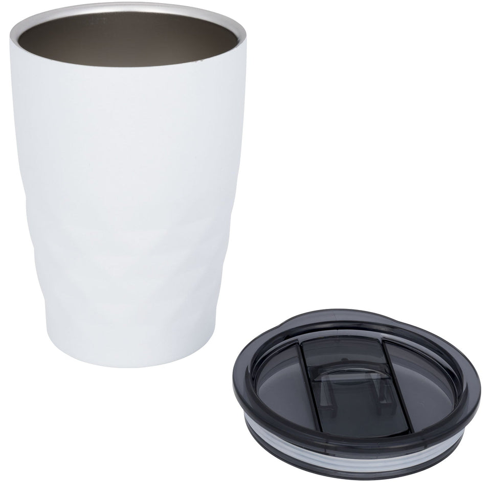 Bicchiere termico con isolamento sottovuoto Geo da 350 ml personalizzato con logo - Pubblienne