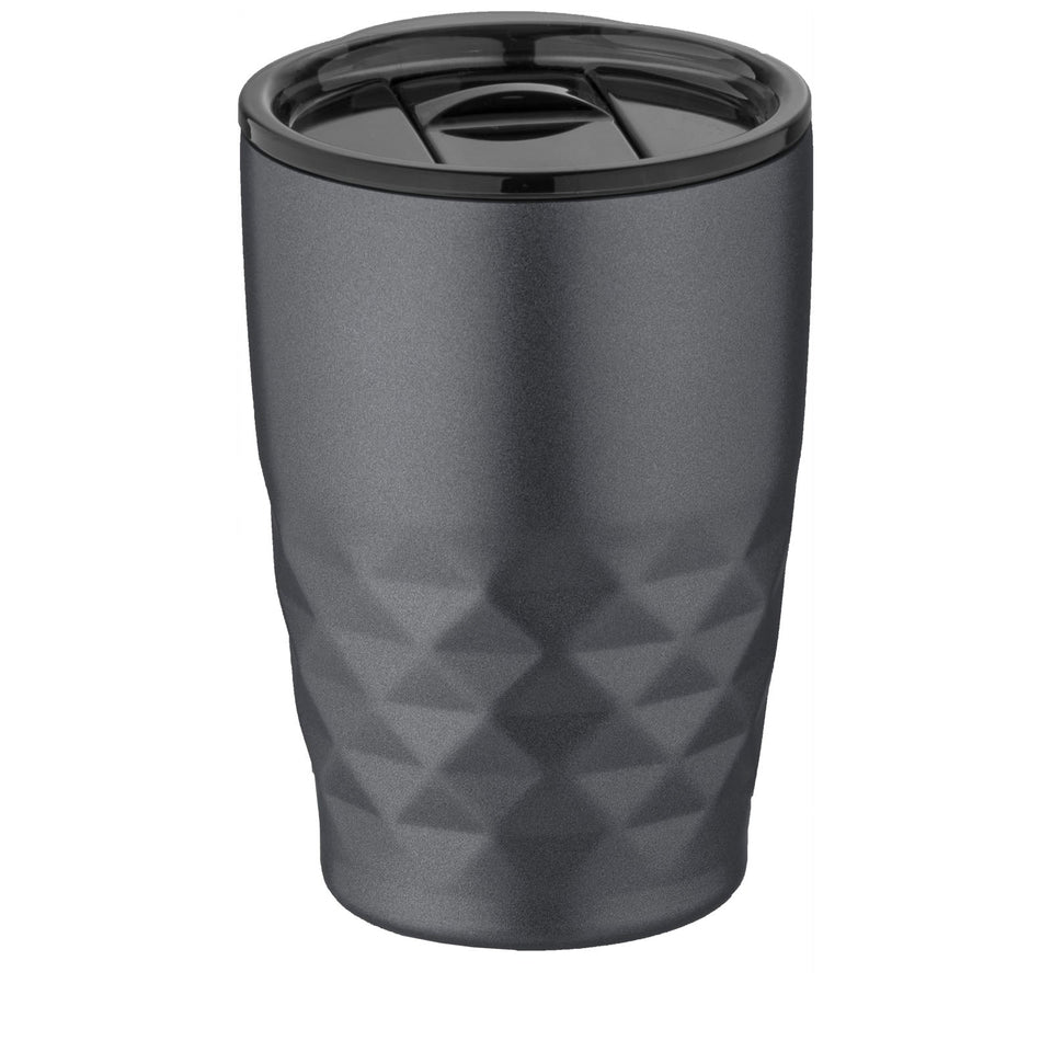 Bicchiere termico con isolamento sottovuoto Geo da 350 ml personalizzato con logo - Pubblienne