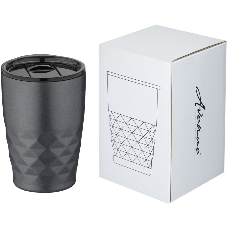 Bicchiere termico con isolamento sottovuoto Geo da 350 ml personalizzato con logo - Pubblienne