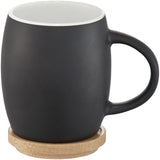 Tazza in ceramica Heart con coperchio in legno da 400 ml personalizzato con logo - Pubblienne