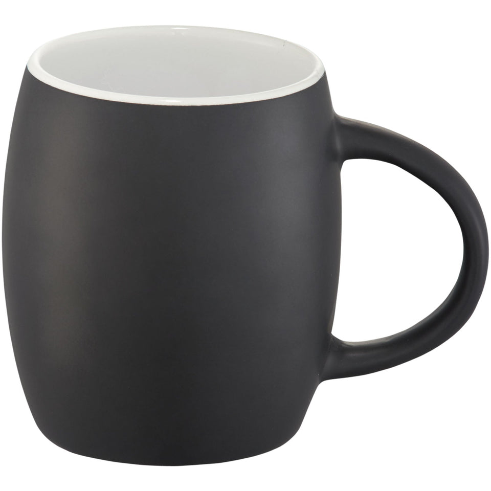 Tazza in ceramica Heart con coperchio in legno da 400 ml personalizzato con logo - Pubblienne