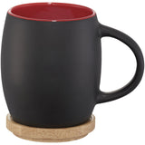 Tazza in ceramica Heart con coperchio in legno da 400 ml personalizzato con logo - Pubblienne