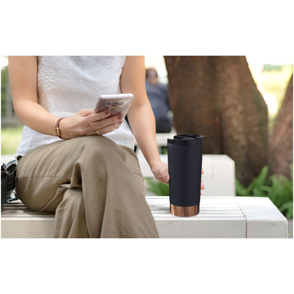 Bicchiere Peeta con isolamento sottovuoto in rame da 500 ml personalizzato con logo - Pubblienne