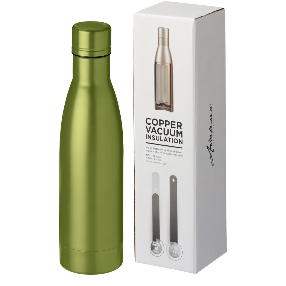 Borraccia termica con isolamento sottovuoto in rame da 500 ml Vasa personalizzato con logo - Pubblienne