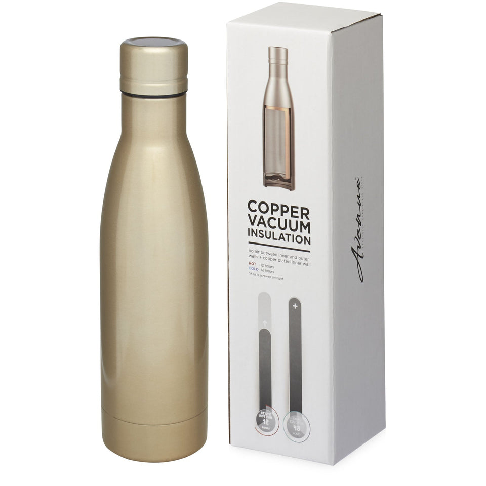 Borraccia termica con isolamento sottovuoto in rame da 500 ml Vasa personalizzato con logo - Pubblienne