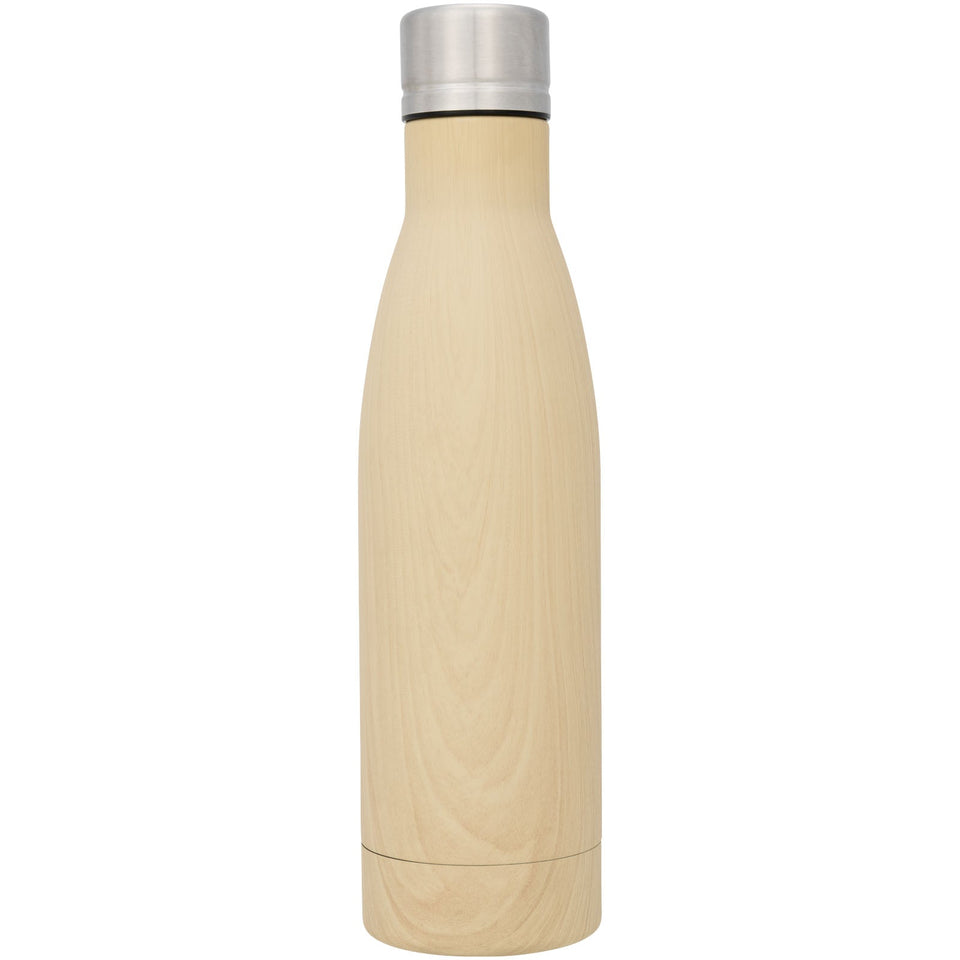 Borraccia termica con isolamento sottovuoto in rame effetto legno da 500 ml Vasa personalizzato con logo - Pubblienne