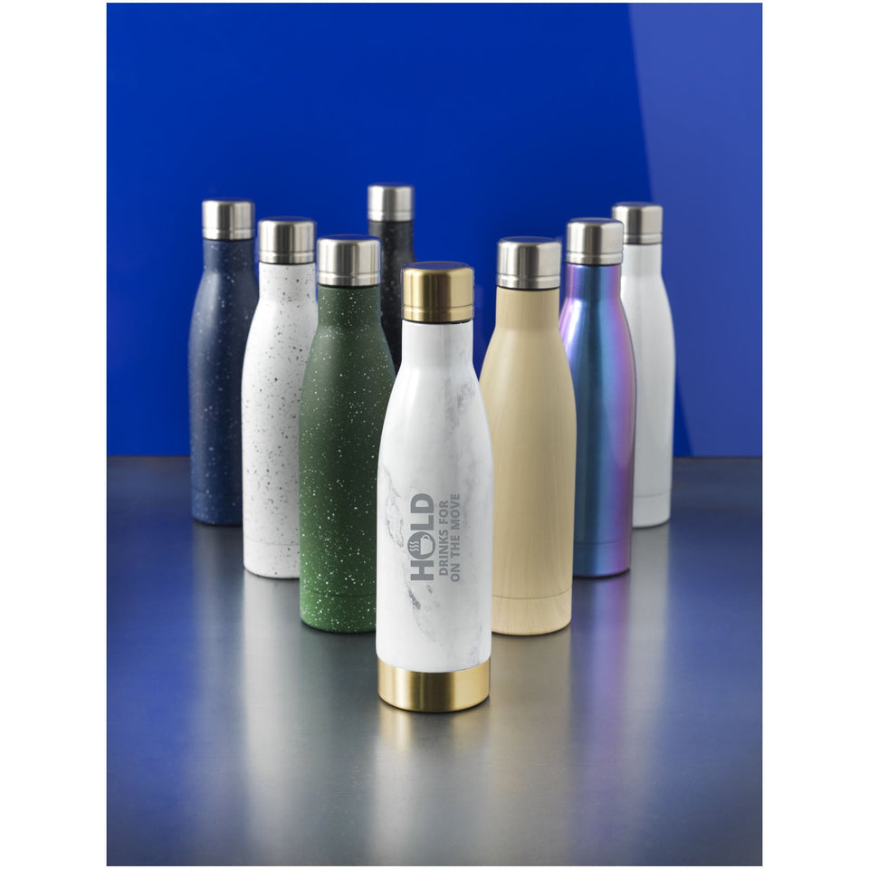 Borraccia termica con isolamento sottovuoto in rame screziata da 500 ml Vasa personalizzato con logo - Pubblienne