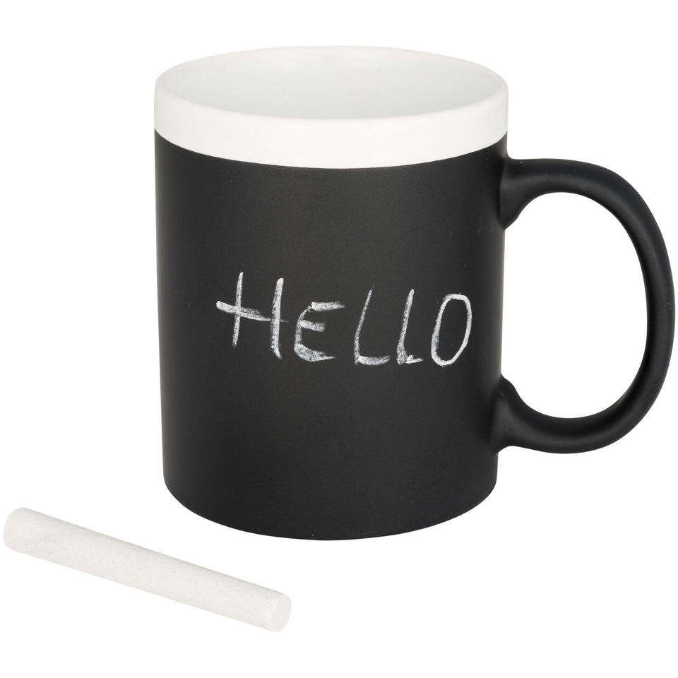Tazza Chalk-write in ceramica da 330 ml personalizzato con logo - Pubblienne