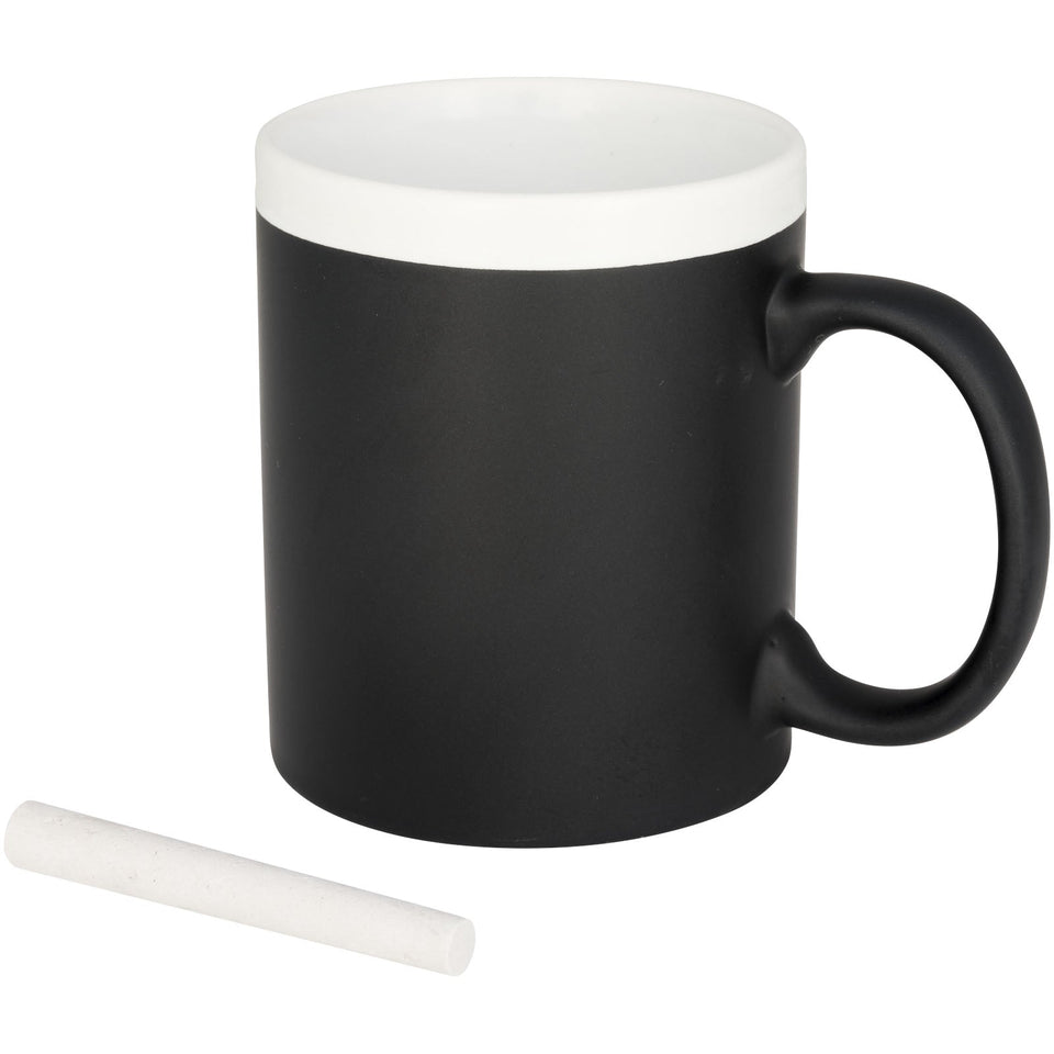 Tazza Chalk-write in ceramica da 330 ml personalizzato con logo - Pubblienne