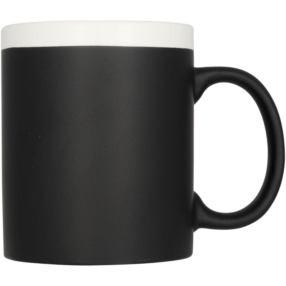 Tazza Chalk-write in ceramica da 330 ml personalizzato con logo - Pubblienne