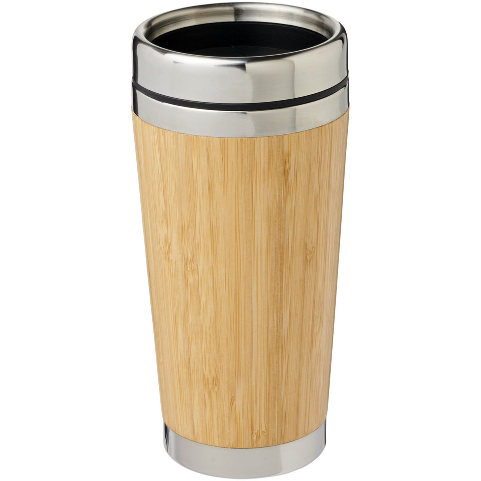 Bicchiere Bambus da 450 ml con esterno in bambù personalizzato con logo - Pubblienne