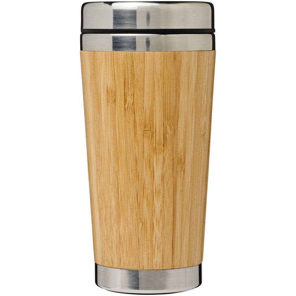 Bicchiere Bambus da 450 ml con esterno in bambù personalizzato con logo - Pubblienne