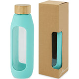Borraccia in vetro borosilicato da 600 ml con impugnatura in silicone Tidan personalizzato con logo - Pubblienne