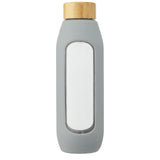Borraccia in vetro borosilicato da 600 ml con impugnatura in silicone Tidan personalizzato con logo - Pubblienne