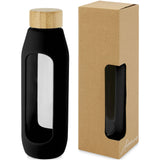 Borraccia in vetro borosilicato da 600 ml con impugnatura in silicone Tidan personalizzato con logo - Pubblienne