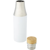 Borraccia termica in acciaio inossidabile con isolamento sottovuoto in rame e coperchio in bambù da 540 ml Hulan personalizzato con logo - Pubblienne