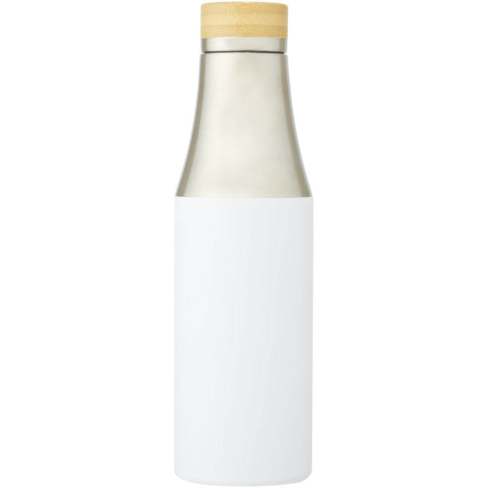 Borraccia termica in acciaio inossidabile con isolamento sottovuoto in rame e coperchio in bambù da 540 ml Hulan personalizzato con logo - Pubblienne