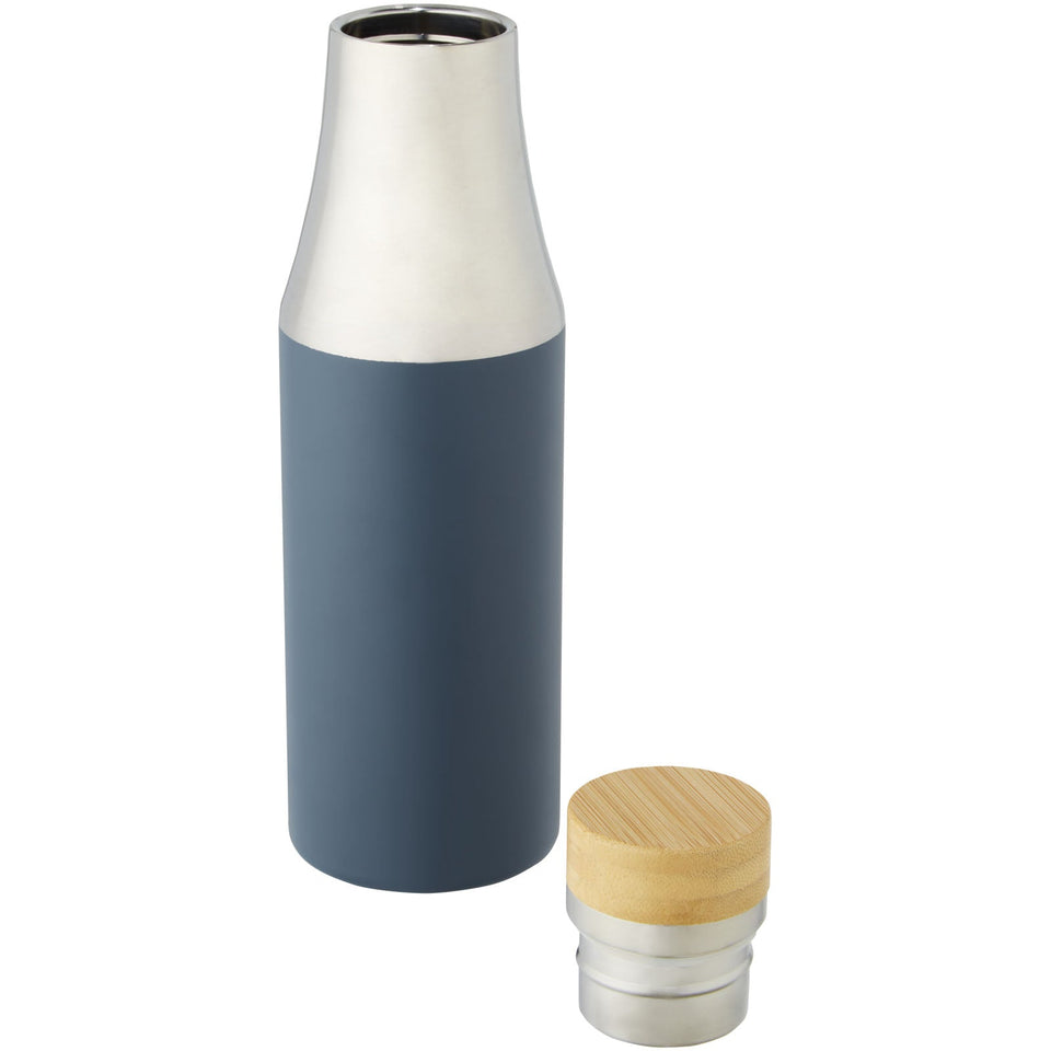 Borraccia termica in acciaio inossidabile con isolamento sottovuoto in rame e coperchio in bambù da 540 ml Hulan personalizzato con logo - Pubblienne