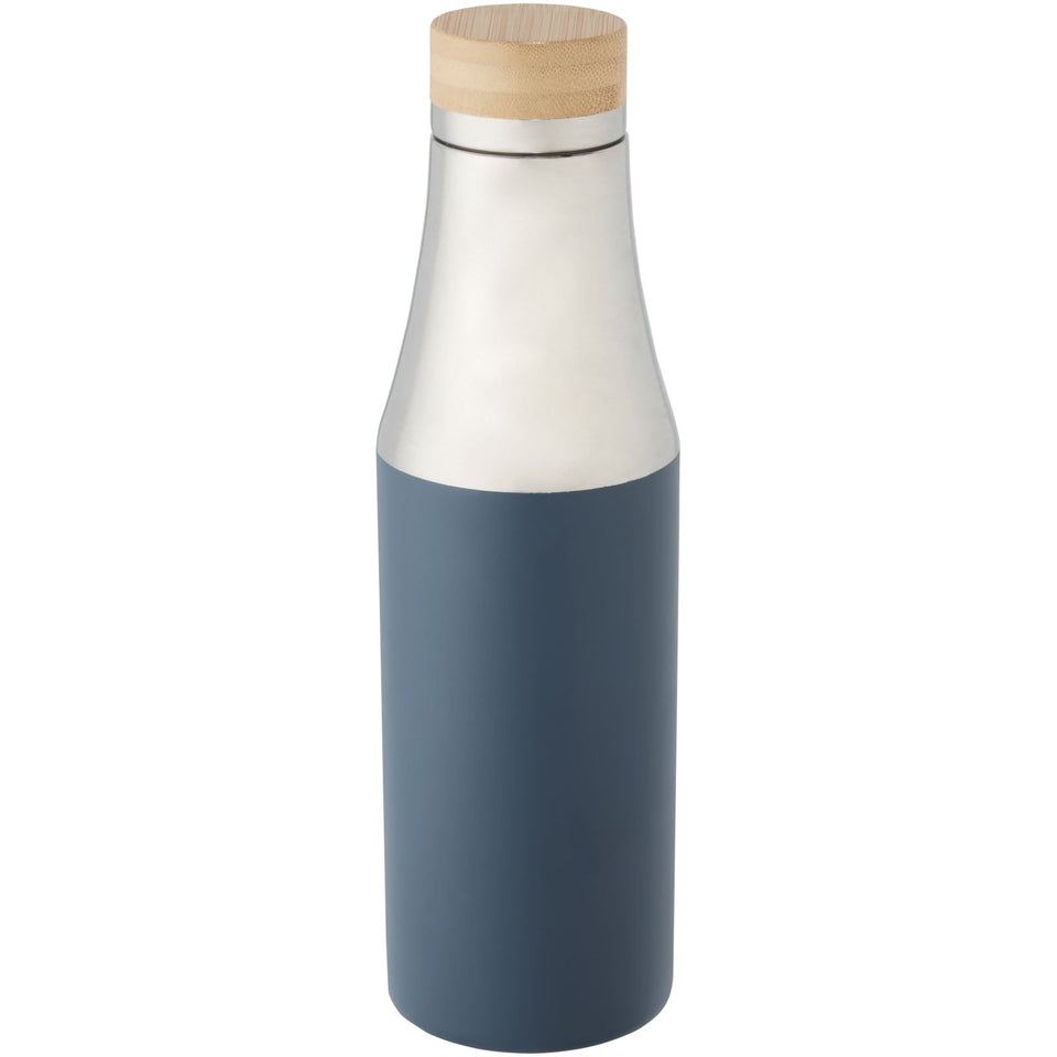 Borraccia termica in acciaio inossidabile con isolamento sottovuoto in rame e coperchio in bambù da 540 ml Hulan personalizzato con logo - Pubblienne