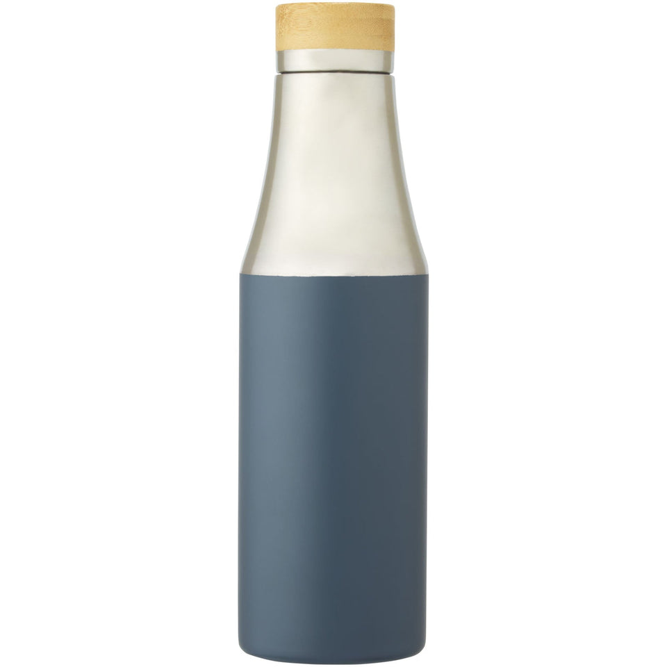 Borraccia termica in acciaio inossidabile con isolamento sottovuoto in rame e coperchio in bambù da 540 ml Hulan personalizzato con logo - Pubblienne